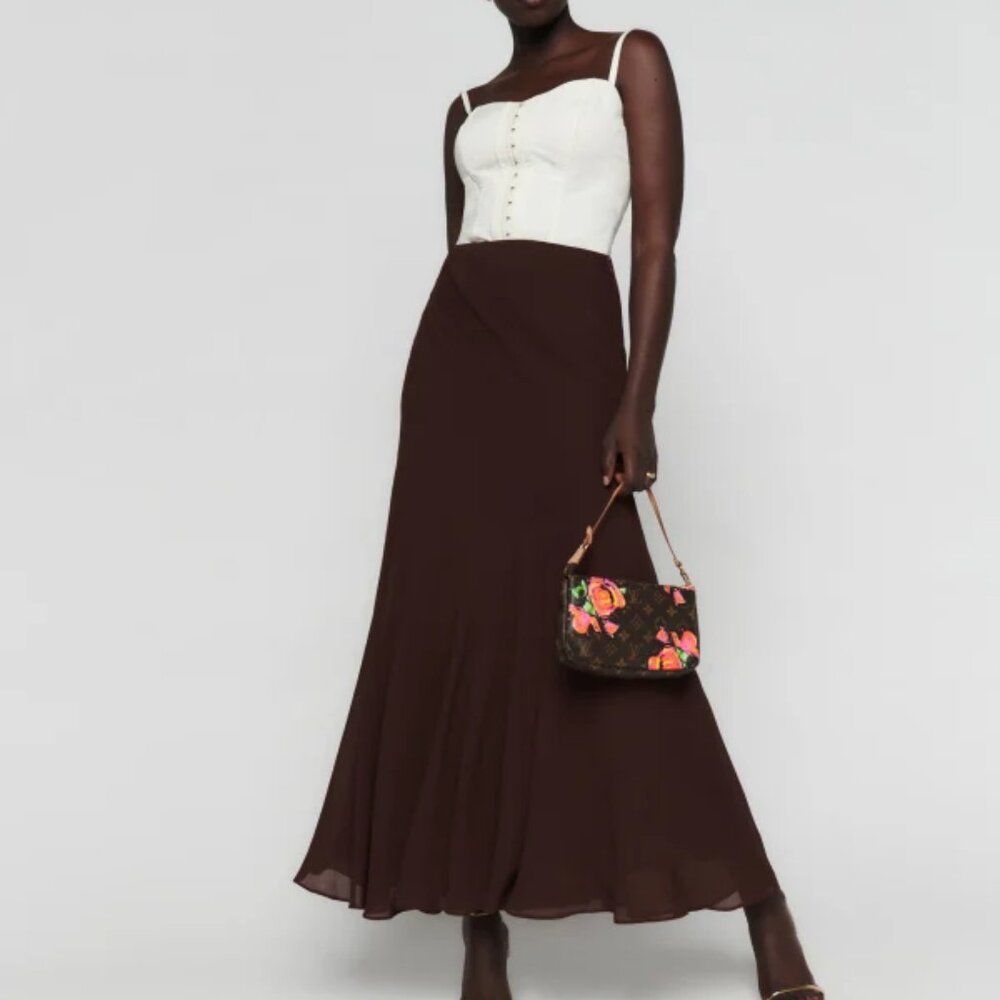Reformation Sadie Skirt Cafe - Size 6
